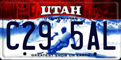 UT license plate C295AL