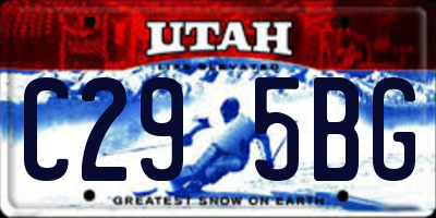 UT license plate C295BG