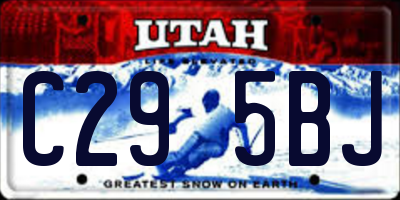UT license plate C295BJ