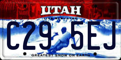 UT license plate C295EJ