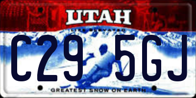 UT license plate C295GJ