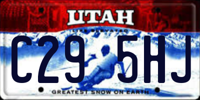 UT license plate C295HJ