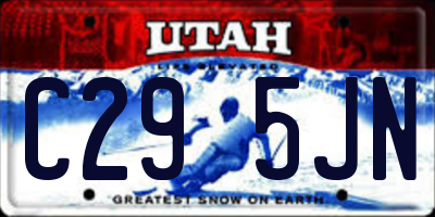 UT license plate C295JN