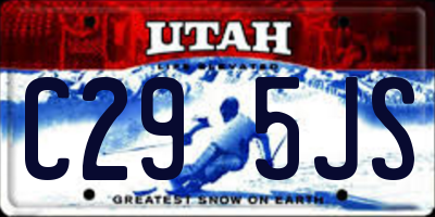 UT license plate C295JS