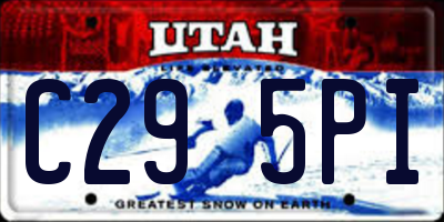 UT license plate C295PI