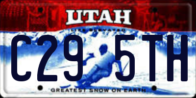 UT license plate C295TH