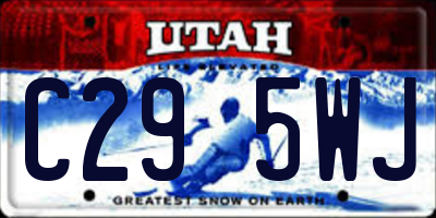 UT license plate C295WJ