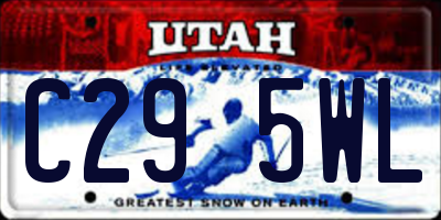 UT license plate C295WL