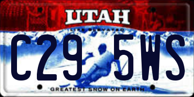 UT license plate C295WS