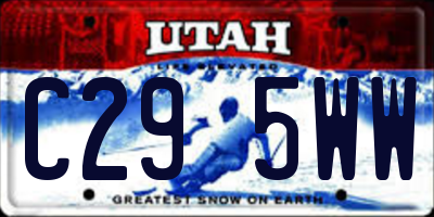 UT license plate C295WW