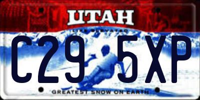 UT license plate C295XP