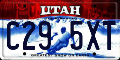 UT license plate C295XT
