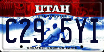 UT license plate C295YI