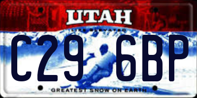 UT license plate C296BP