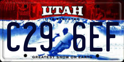 UT license plate C296EF