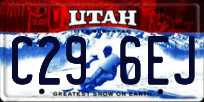 UT license plate C296EJ
