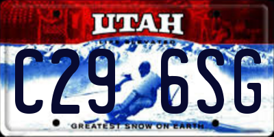 UT license plate C296SG
