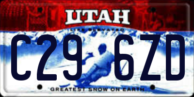 UT license plate C296ZD