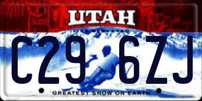 UT license plate C296ZJ