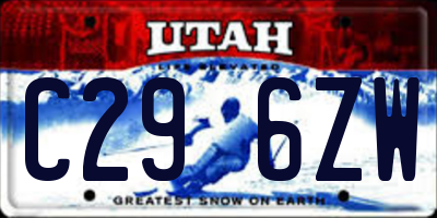 UT license plate C296ZW
