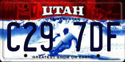 UT license plate C297DF