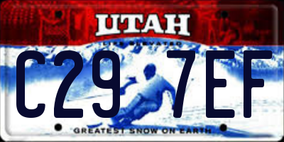 UT license plate C297EF