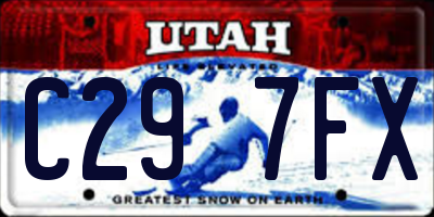 UT license plate C297FX