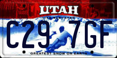 UT license plate C297GF