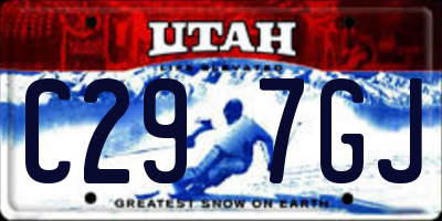 UT license plate C297GJ