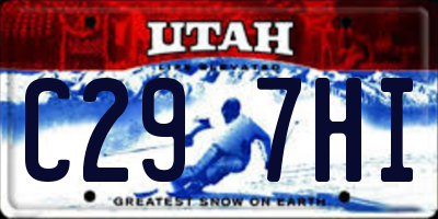 UT license plate C297HI