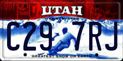 UT license plate C297RJ