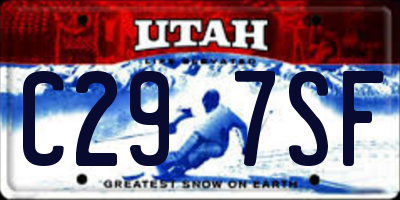 UT license plate C297SF