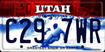 UT license plate C297WR