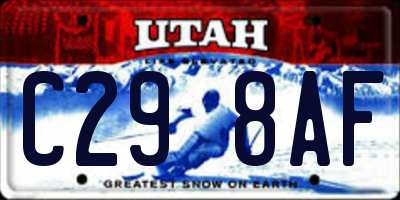 UT license plate C298AF