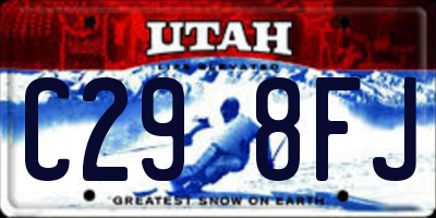 UT license plate C298FJ