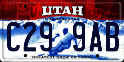 UT license plate C299AB