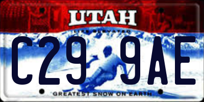 UT license plate C299AE