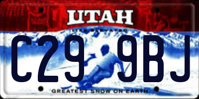 UT license plate C299BJ