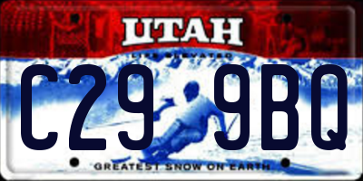 UT license plate C299BQ