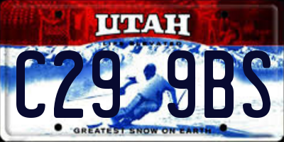 UT license plate C299BS