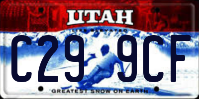 UT license plate C299CF