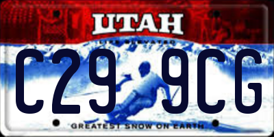 UT license plate C299CG