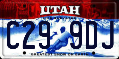 UT license plate C299DJ