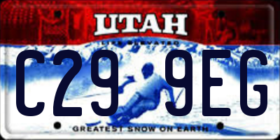 UT license plate C299EG