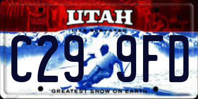 UT license plate C299FD