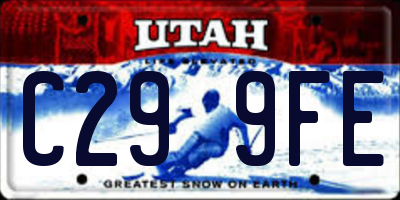UT license plate C299FE