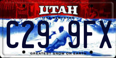 UT license plate C299FX