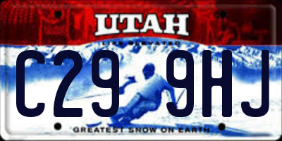 UT license plate C299HJ