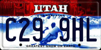 UT license plate C299HL