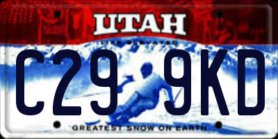 UT license plate C299KD
